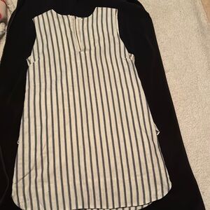 BCBGMaxAzria Black and White Sleeveless Dress